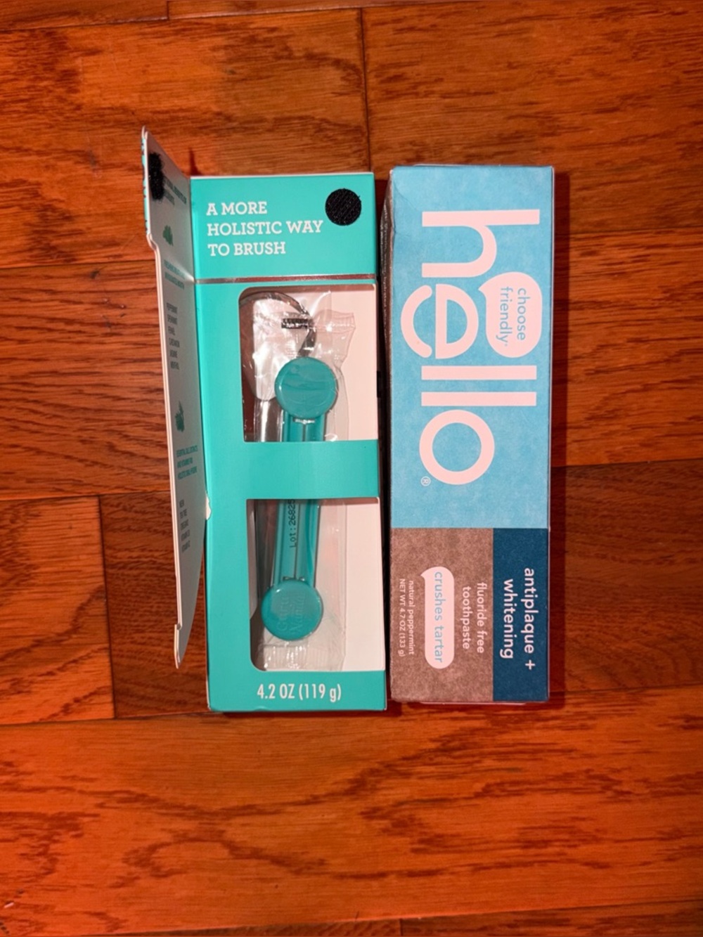 Hello Toothpaste and Guru Nanda Tongue Scraper & Squeezer